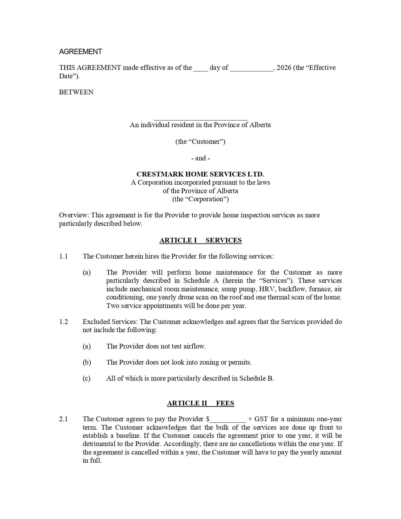 crestmark contract agreement page 0001